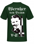 V-2 Rakete Wernher von Braun - T-Shirt Rückendruck