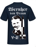 V-2 Rakete Wernher von Braun - T-Shirt Rückendruck