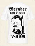 V-2 Rakete Wernher von Braun - T-Shirt Rückendruck