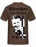 V-2 Rakete Wernher von Braun - T-Shirt Rückendruck