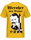 V-2 Rakete Wernher von Braun - T-Shirt Rückendruck