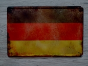 DDR 1949–1959 Flagge/BRD Flagge - Blechschild